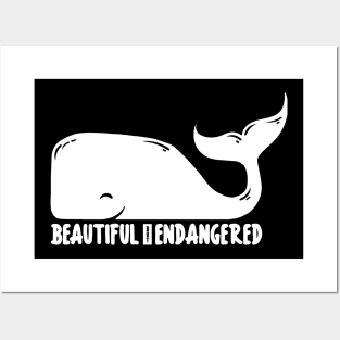 'Beautiful but Endangered' Animal Conservation Shirt Posters and Art